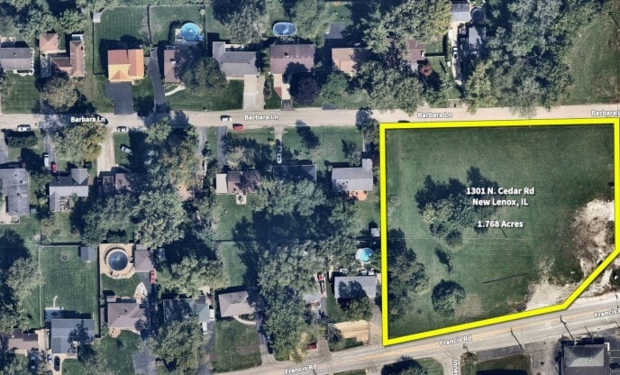 Primary Photo Of 1301 N Cedar Rd, New Lenox Land For Sale