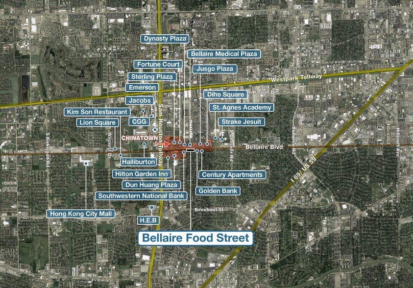 More Photos Of 9393 Bellaire Blvd, Houston General Retail For Lease