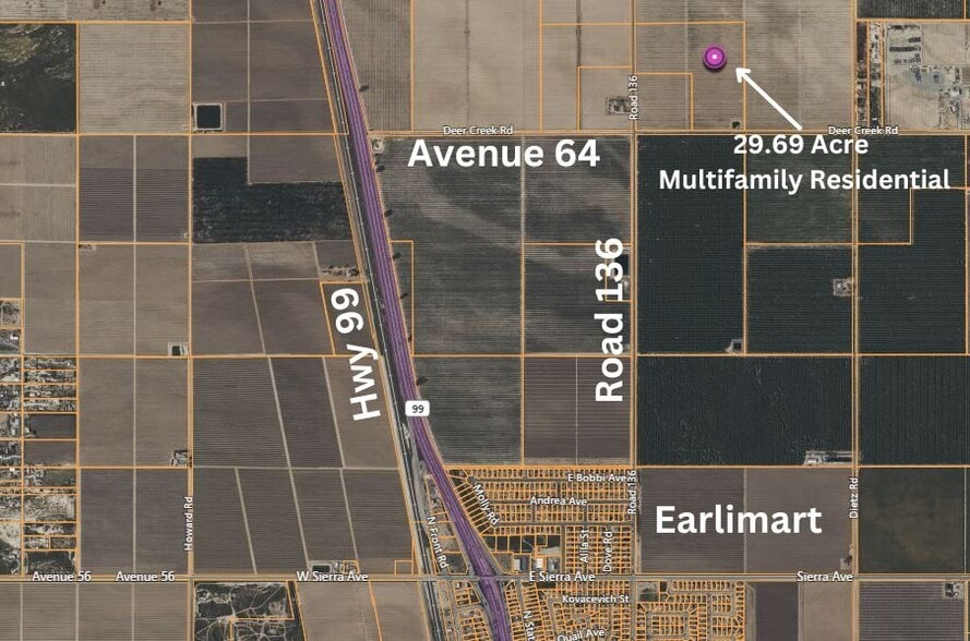 Primary Photo Of 6600 Road 136, Earlimart Land For Sale