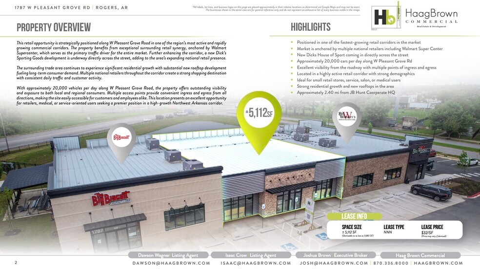 More Photos Of 1787 West Pleasant Grove Road, Rogers Storefront For Lease