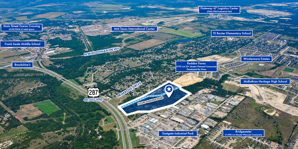 More Photos Of NEC of 287 & Primrose Dr. hwy, Midlothian Land For Sale