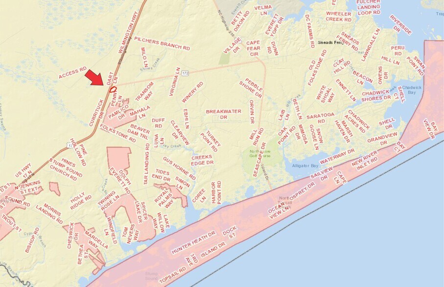 More Photos Of US 17 & NC 172 Wilmington Hwy, Holly Ridge Land For Sale