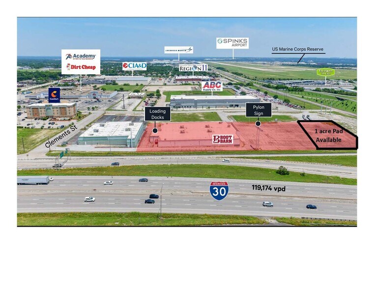 More Photos Of 7606 West Freeway, White Settlement Land For Lease