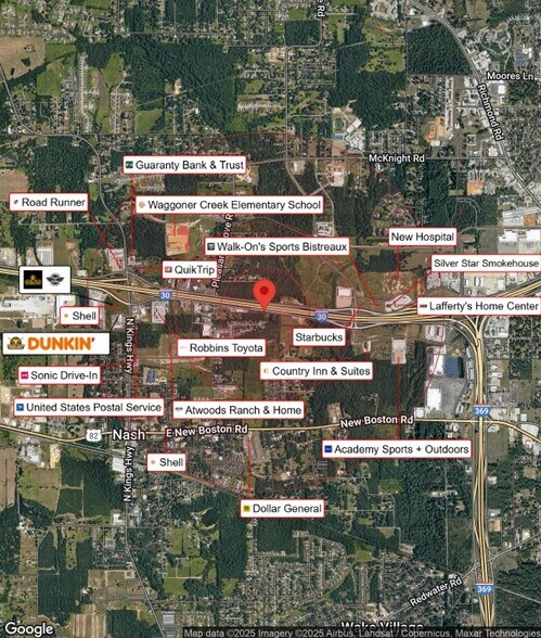 More Photos Of I-30 & Waggoner Creek, Texarkana Land For Sale