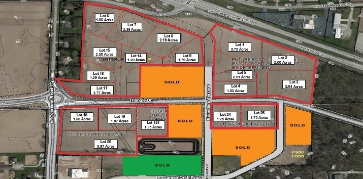 Primary Photo Of N. Overland Rd @ Triangle Dr., Hobart Land For Sale