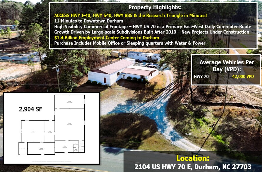 More Photos Of 2104 US 70 Hwy, Durham Land For Sale