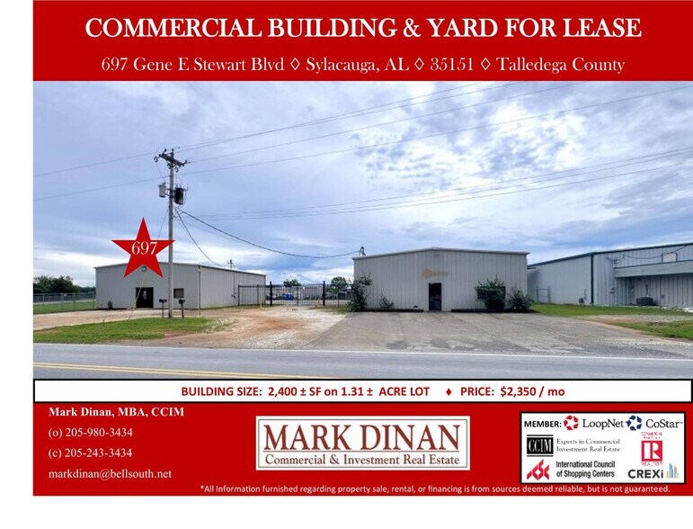 Primary Photo Of 697 Gene E Stewart blvd, Sylacauga Industrial For Lease