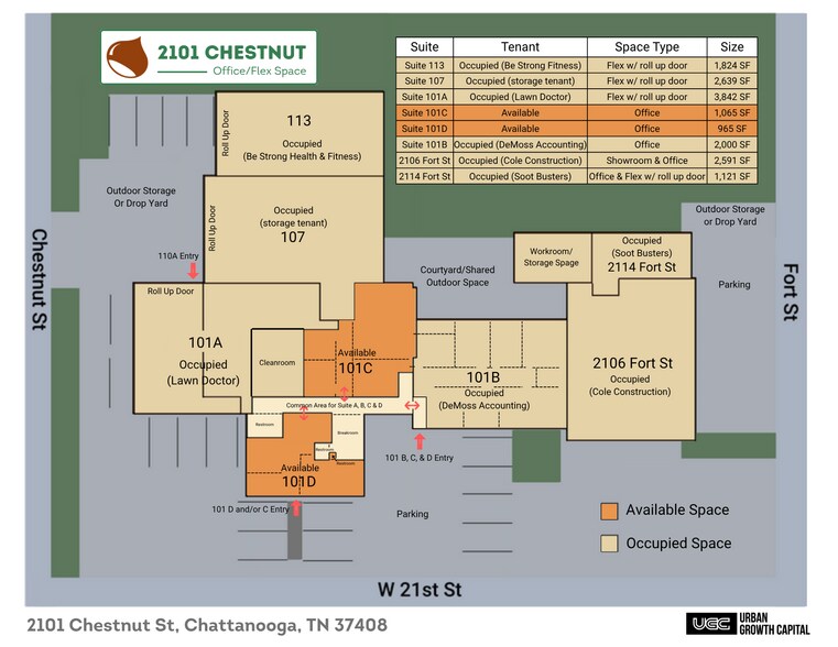 More Photos Of 2101 Chestnut St, Chattanooga Office For Lease