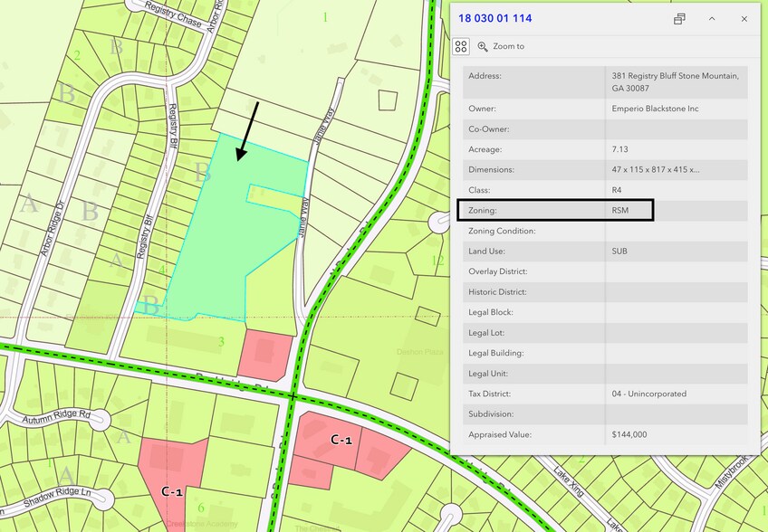 More Photos Of 381 Registry Blf, Stone Mountain Land For Sale