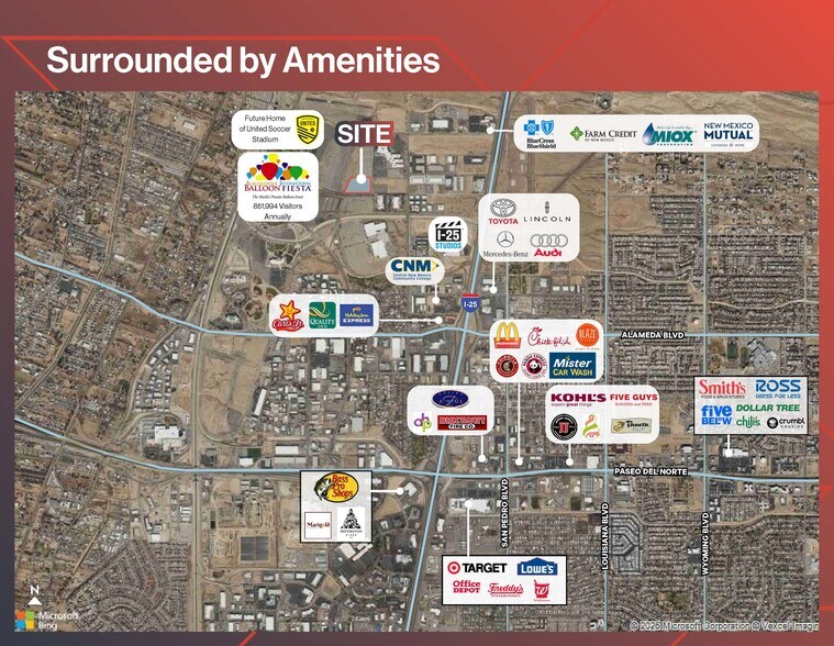 More Photos Of SWQ San Mateo & Balloon Fiesta Parkway, Albuquerque Land For Sale