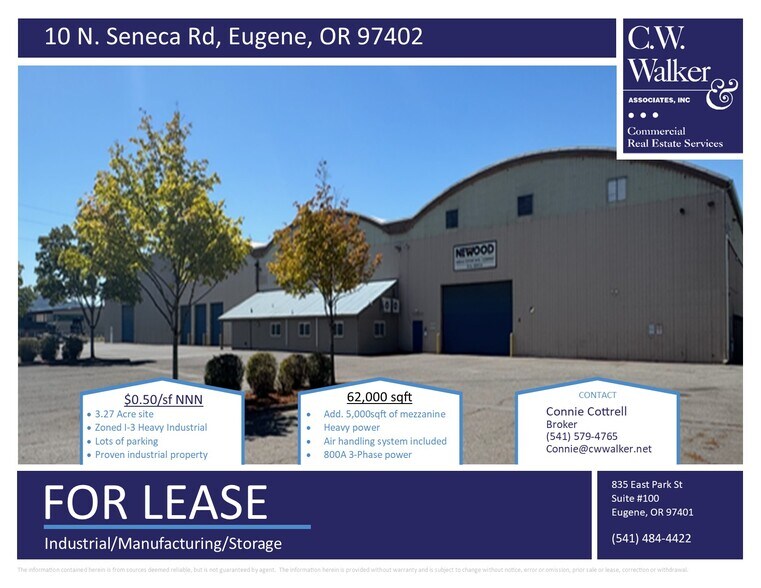Primary Photo Of 10 N Seneca Rd, Eugene Manufacturing For Lease