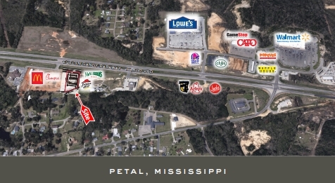 Primary Photo Of Shops at Evelyn Gandy, Petal Storefront For Lease