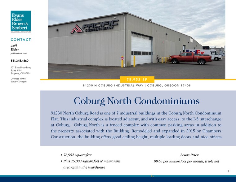 More Photos Of 91230 Coburg Industrial Way, Eugene Warehouse For Lease
