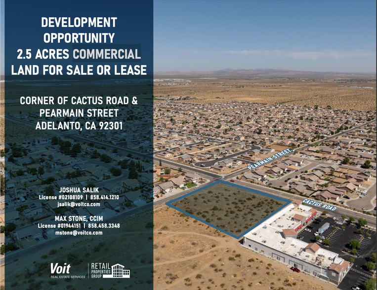 Primary Photo Of Cactus Rd @ Pearmain St, Adelanto Land For Lease