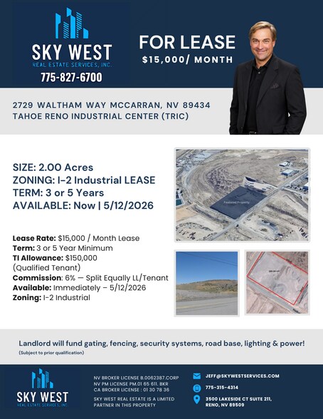 More Photos Of 2729 Waltham Way, Mccarran Land For Lease