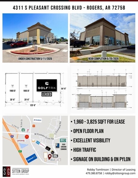 More Photos Of Pleasant Crossing Blvd. @ Dixieland, Rogers Storefront Retail Office For Lease