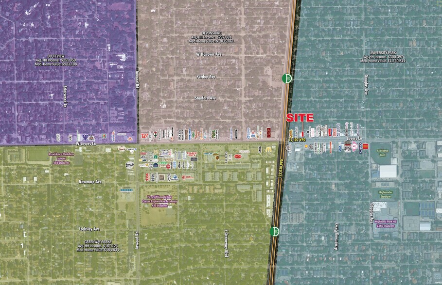 More Photos Of NEQ Lovers Lane and D.N. Tollway, Dallas Freestanding For Lease