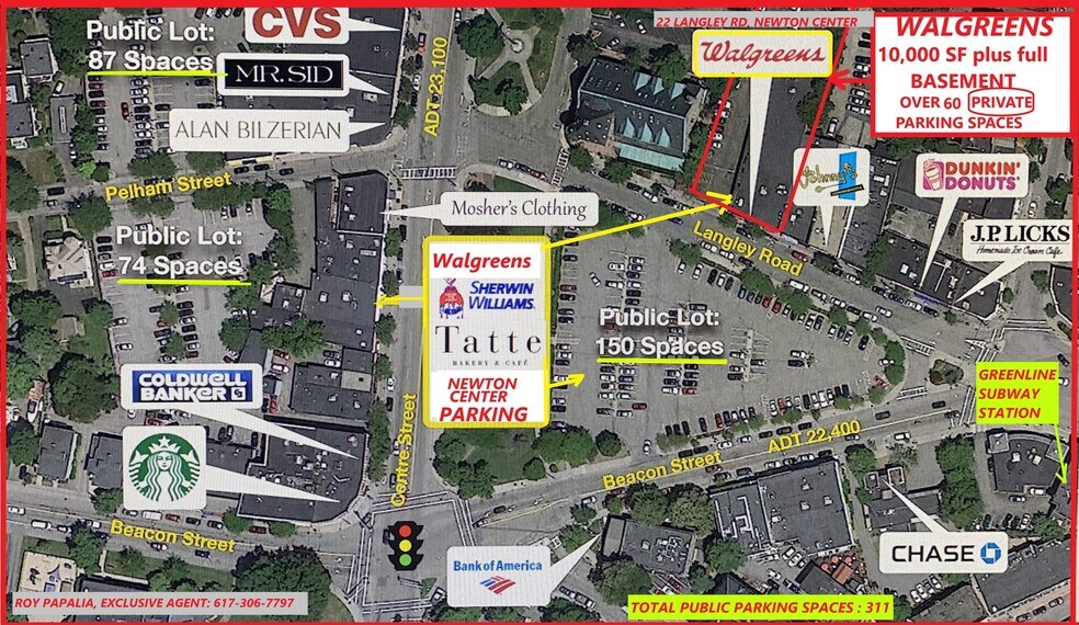 More Photos Of 22 Langley Rd, Newton Centre Freestanding For Lease