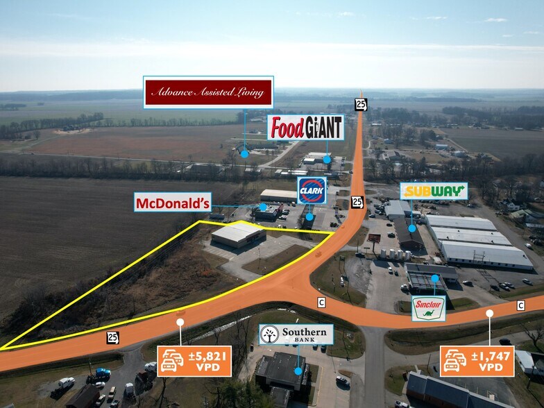 More Photos Of 33554 MO-25, Advance Freestanding For Lease