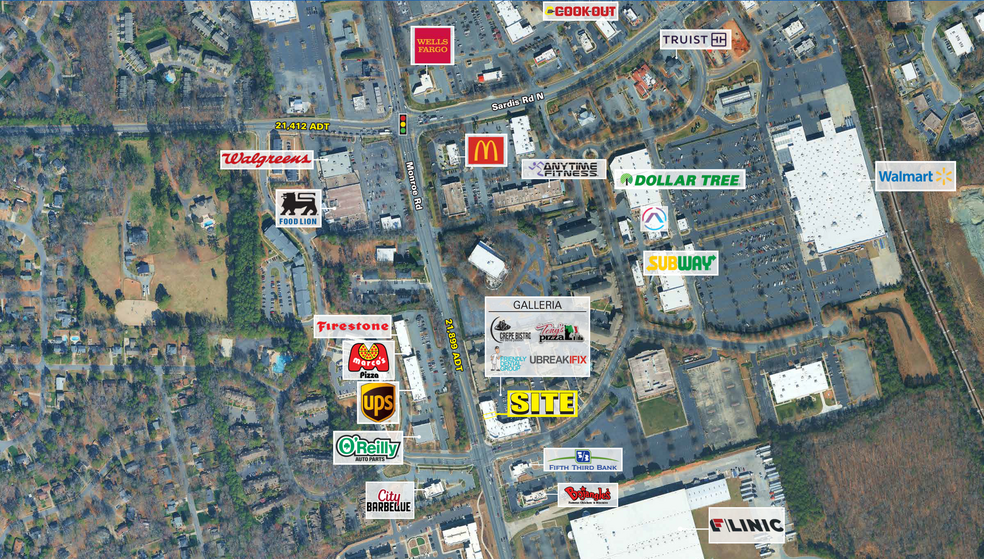 More Photos Of 1605 Galleria Blvd, Charlotte Storefront Retail Office For Lease