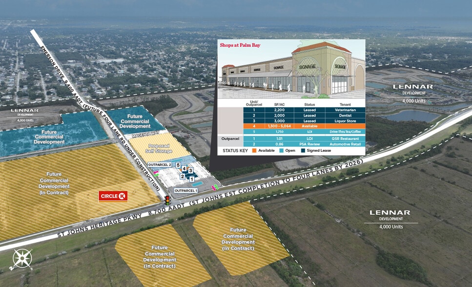 Primary Photo Of St Johns Heritage & Emerson Drive, Palm Bay Freestanding For Lease