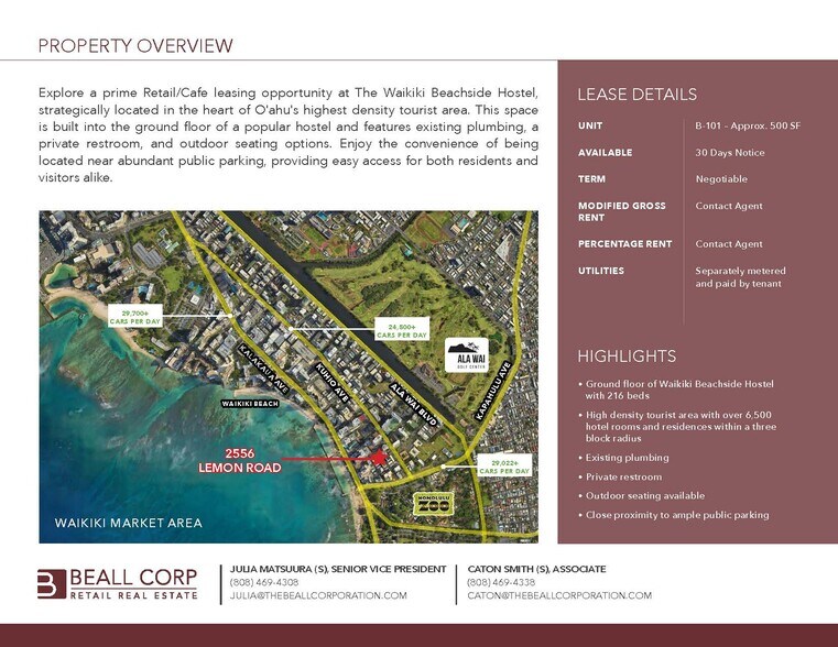 More Photos Of 2556 Lemon Rd, Honolulu Hospitality For Lease