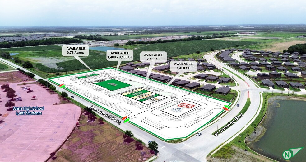 Primary Photo Of NWC of West Crossing & Rosamond Pkwy blvd, Anna Storefront For Lease