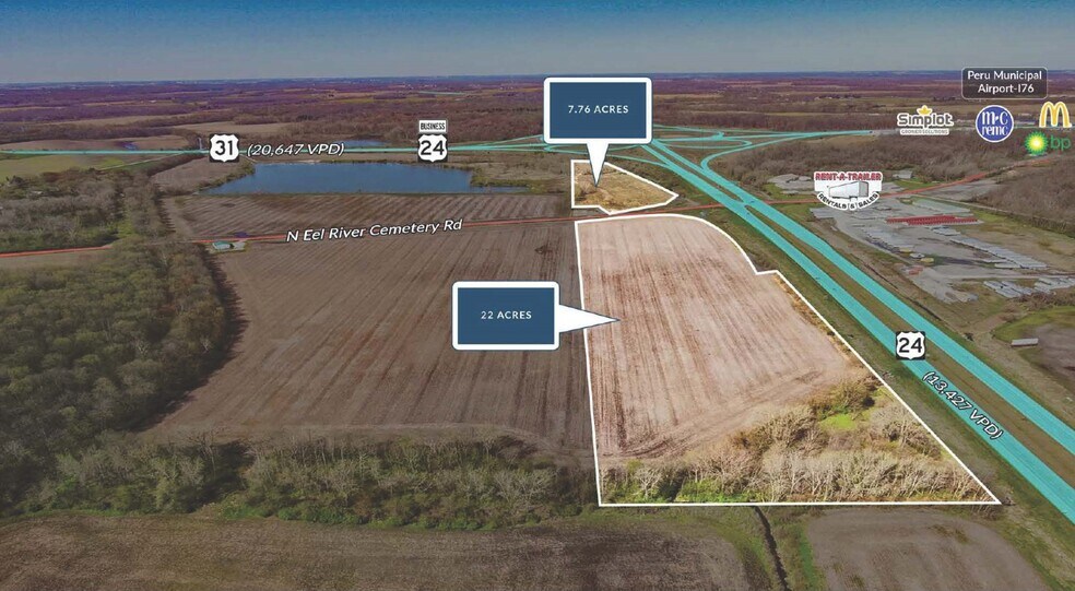 More Photos Of SEC of US-24 & Eel River Road, Peru Land For Sale