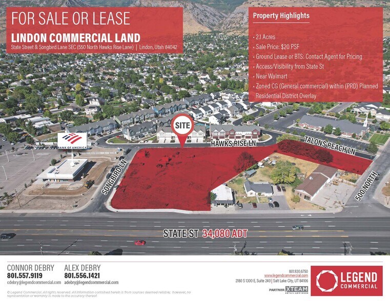 Primary Photo Of 550 Hawks Rise Ln, Lindon Land For Sale
