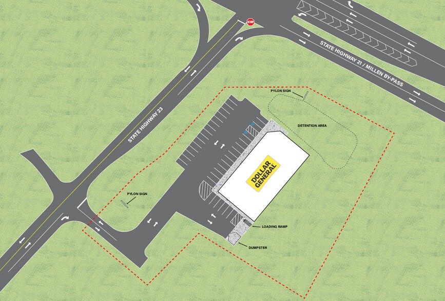 More Photos Of State Highway 23 & State Highway 21, Millen Freestanding For Sale