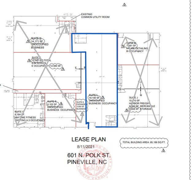 More Photos Of 601 N Polk St, Pineville Storefront Retail Office For Lease
