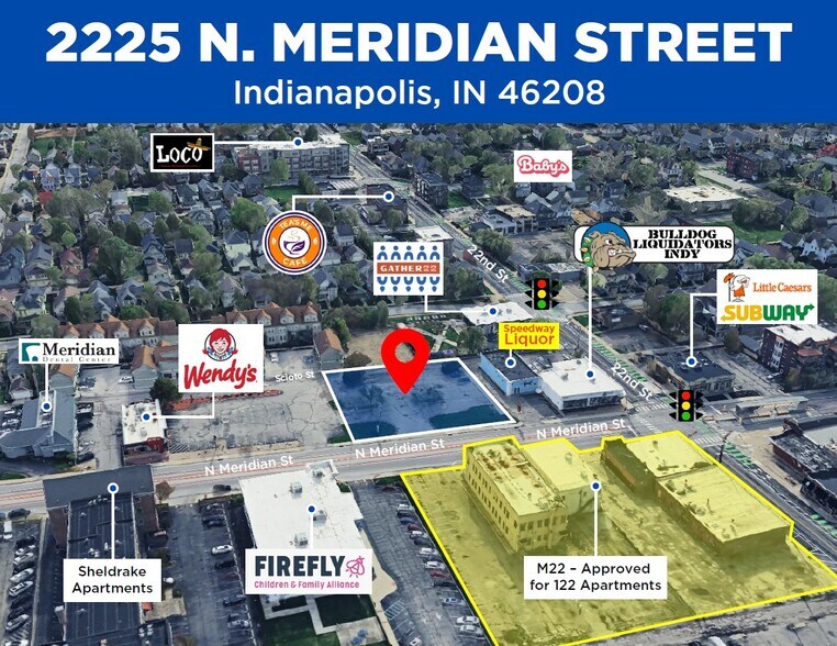 Primary Photo Of 2225 Meridian, Indianapolis Land For Sale