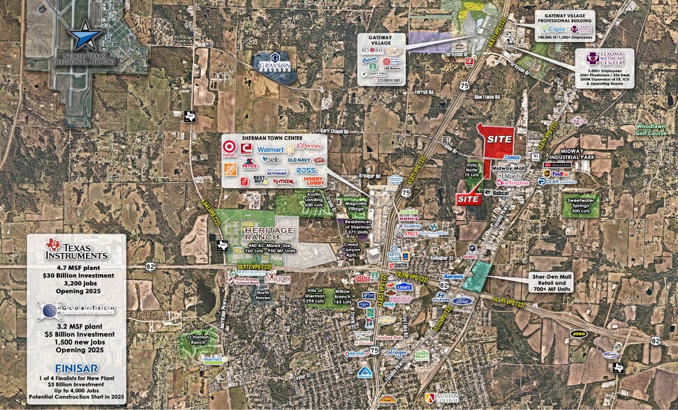 More Photos Of NWQ & SWQ Fallon Dr & Blue Flame Rd, Sherman Land For Sale