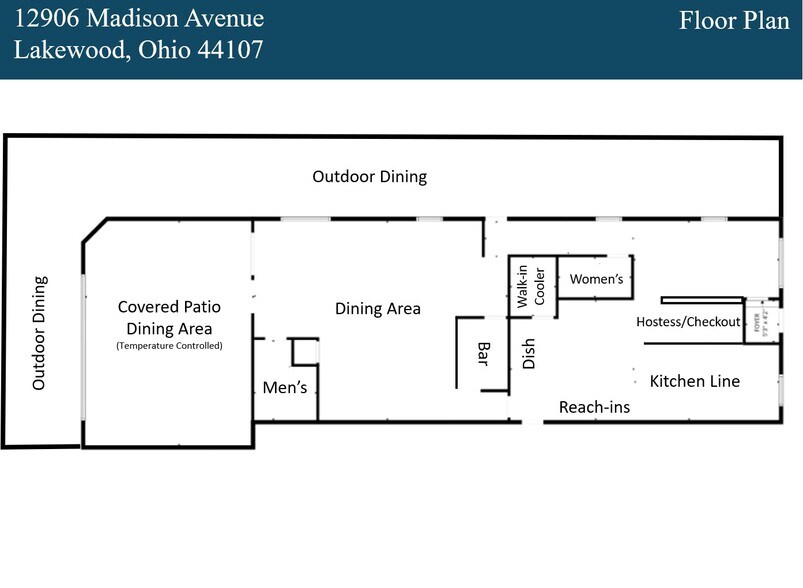 More Photos Of 12906 Madison Ave, Lakewood Restaurant For Lease