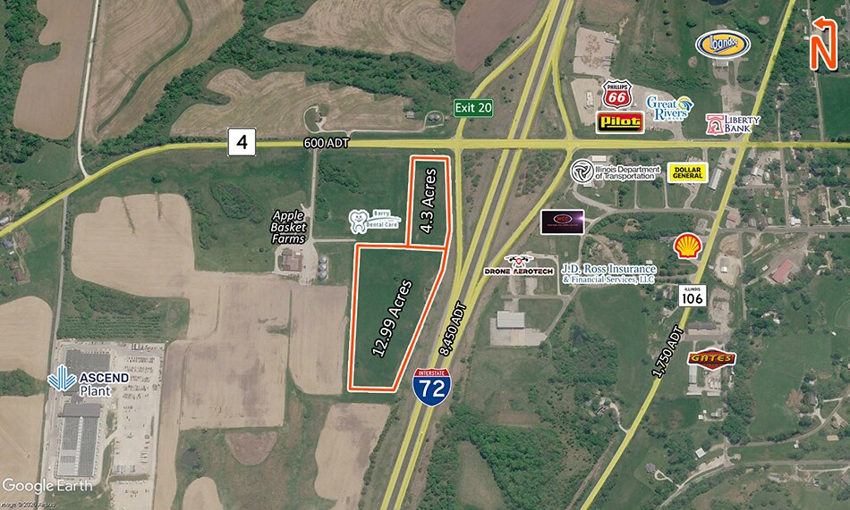More Photos Of I-72 and Route 4, Barry Land For Sale