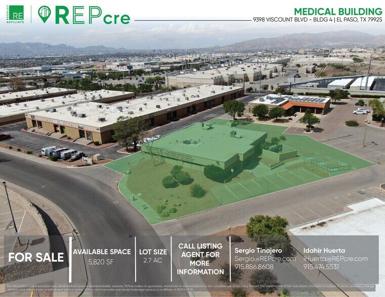 Primary Photo Of 9398 Viscount Blvd, El Paso Medical For Sale
