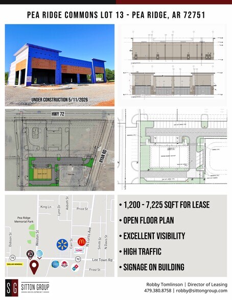 More Photos Of Slack Street & Weston Road, Pea Ridge Storefront Retail Office For Lease