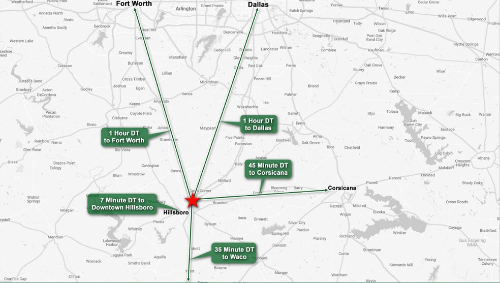 More Photos Of NEC of I-35E and US-77, Hillsboro Land For Sale