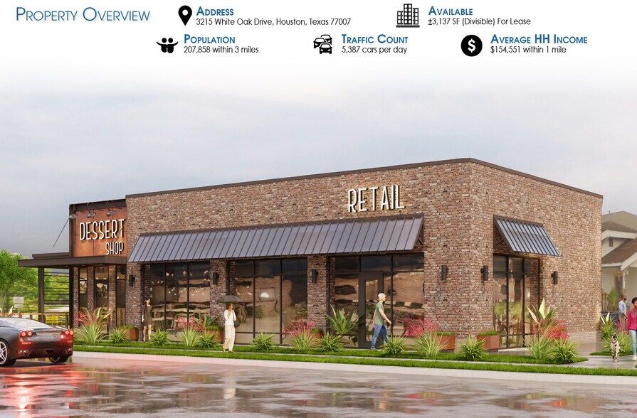 More Photos Of 3215 White Oak Dr, Houston General Retail For Lease