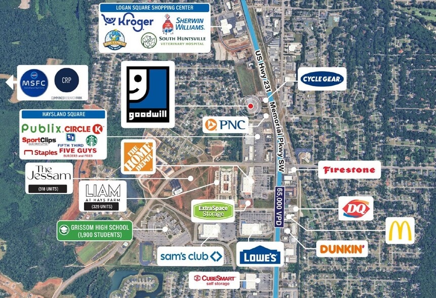 More Photos Of 8920 Memorial Pky, Huntsville General Retail For Sale