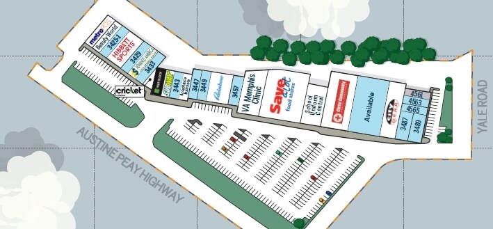 More Photos Of 3425-3473 Austin Peay Hwy, Memphis Unknown For Lease