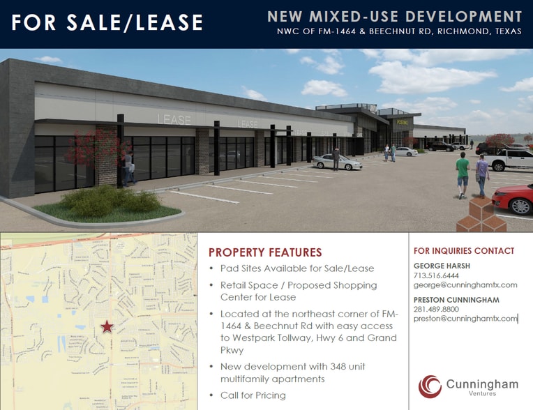 More Photos Of NWC of FM-1464 & Beechnut Rd, Richmond Land For Lease