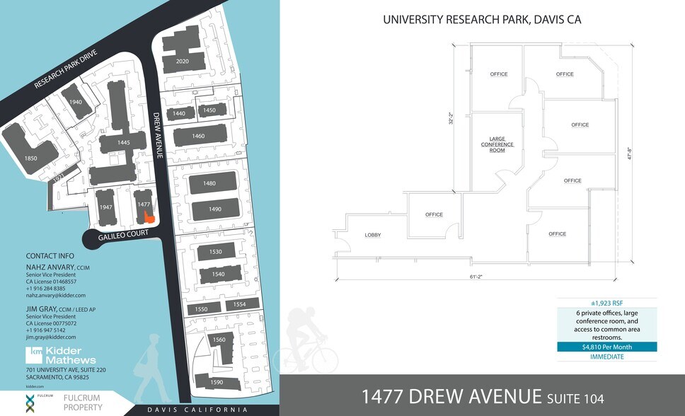 More Photos Of 1477 Drew Ave, Davis Office For Lease