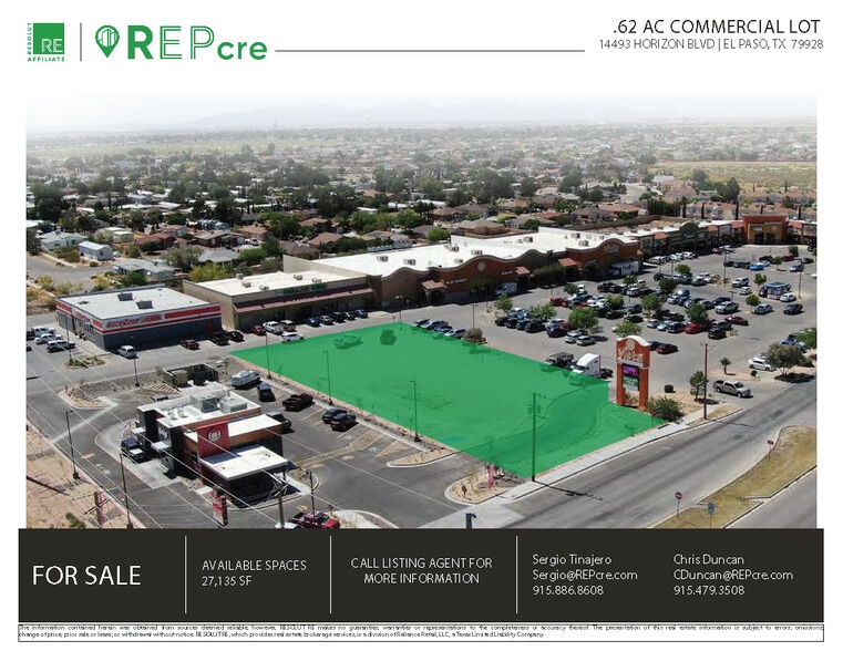 Primary Photo Of 14493 Horizon Blvd, El Paso Land For Sale