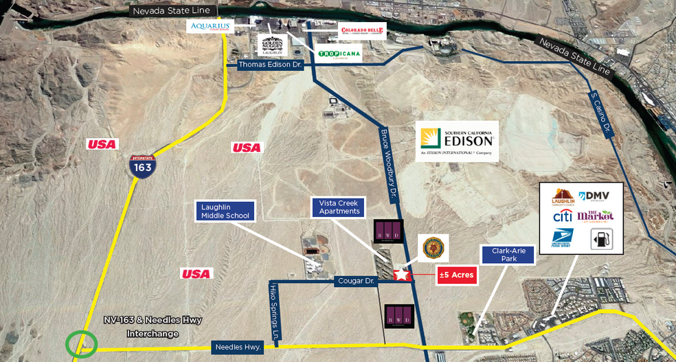 Primary Photo Of Cougar Dr. & W Bruce Woodbury Dr, Laughlin Land For Sale