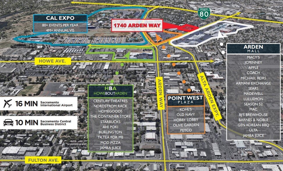 More Photos Of 1740 Arden Way, Sacramento General Retail For Lease