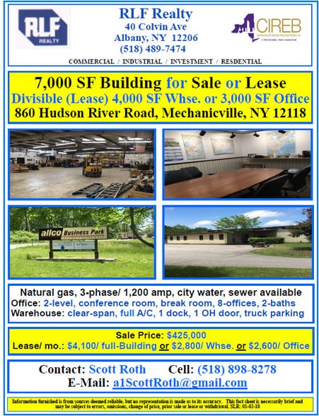 More Photos Of 860 Hudson River Rd, Mechanicville Manufacturing For Lease