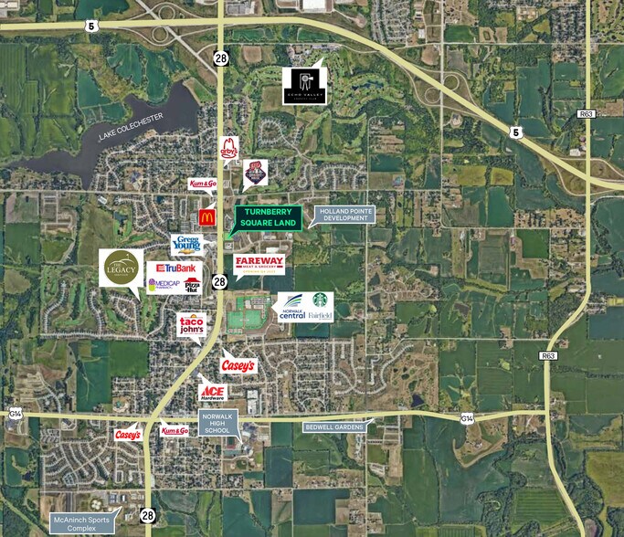 More Photos Of Highway 28 & Turnberry Drive, Norwalk Land For Sale