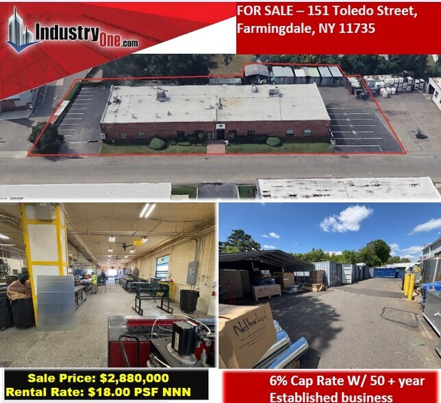 Primary Photo Of 151 Toledo St, Farmingdale Warehouse For Sale