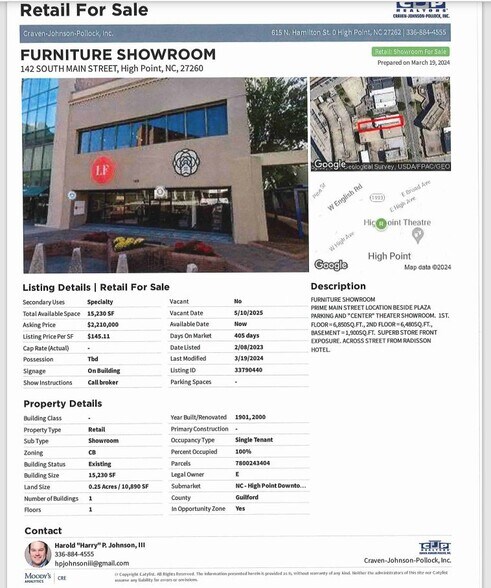 More Photos Of 142 S Main St, High Point Storefront For Sale